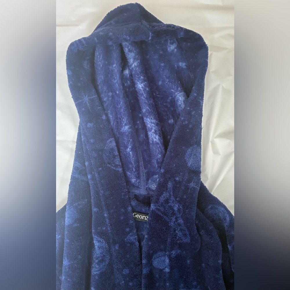 YOUTH ROBE BLUE OUTER SPACE GEORGE KIDS - Picture 2 of 8